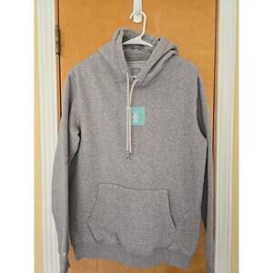 Dutch Bros Hoodie Mens Medium Gray Pullover Sweatshirt Coffee Logo Graphic